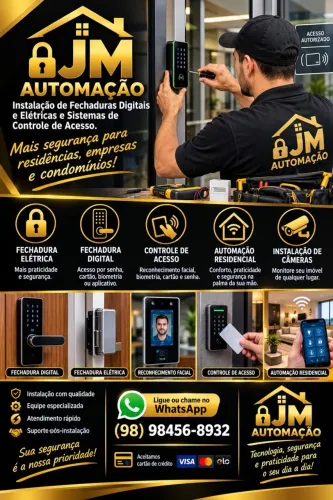 Instalação de controle de acesso, fechaduras digitais e elétricas
