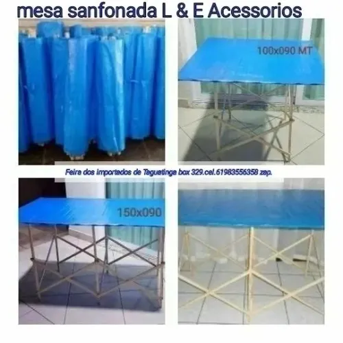 Mesa sanfonada de madeira