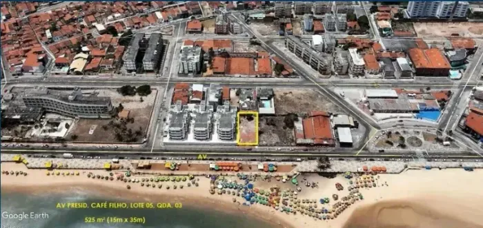 Oportunidade Vista Mar! 525m - Orla da Praia Meio - Natal - RN