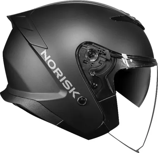  Capacete Aberto Norisk City Preto Fosco c/ Óculos interno