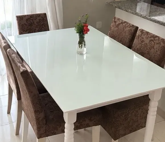 Mesa de vidro 6 lugares
