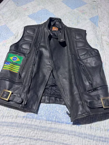 Jaqueta de couro motociclista