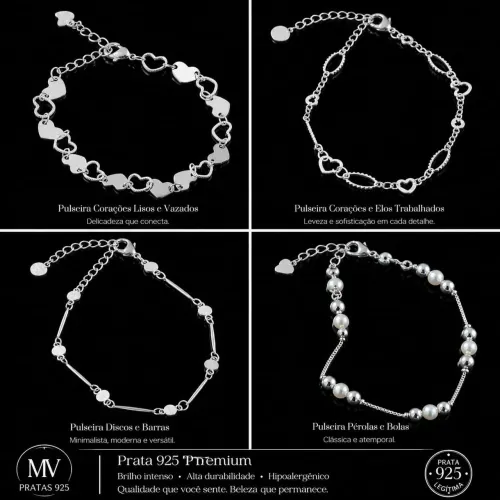 Pulseiras em prata 925
