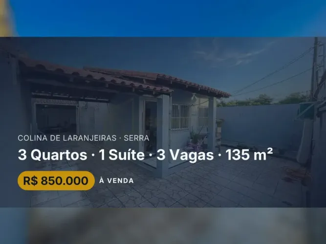 Incrível Casa em Colina de Laranjeiras: Ideal para Sua Família!