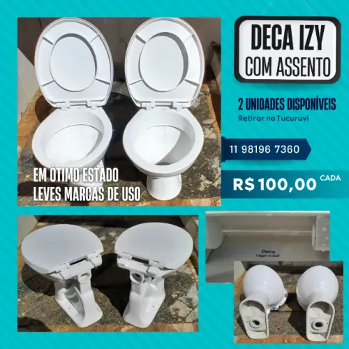 Vaso sanitário Deca Izy com assento