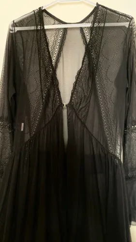 Robe rendado preto 