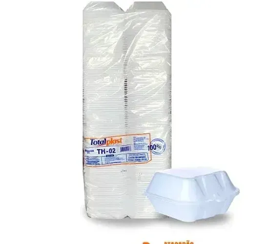 Hamburgueira Descartável de Isopor TH02 Totalplast