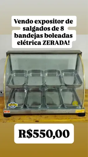 Vendo Expositor de Salgados 8 Bandejas Elétrico!