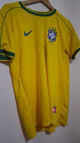 Camisa do Brasil-retrô de copa de 98