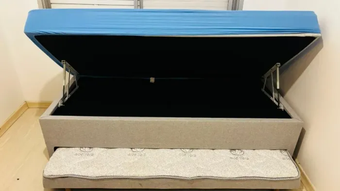 PRA VENDER HOJE !CAMA BOX DE SOLTEIRO COM BAU E CAMA EXTRA
