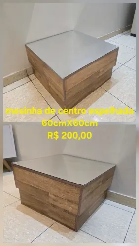 Mesinha de centro espelhada