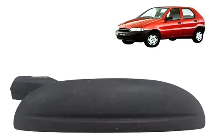 Macaneta Externa Porta Dianteira Lado Direito Palio 11 Preto Dianteira