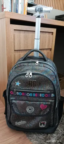 Mochila Rebecca Bonbon grande de glitter