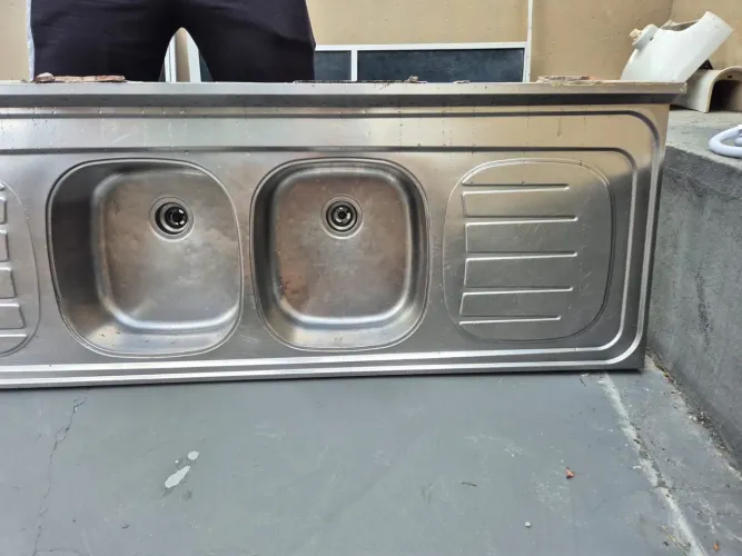 Pia inox 2 cubas