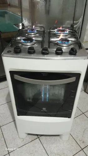 Fogão funcionando