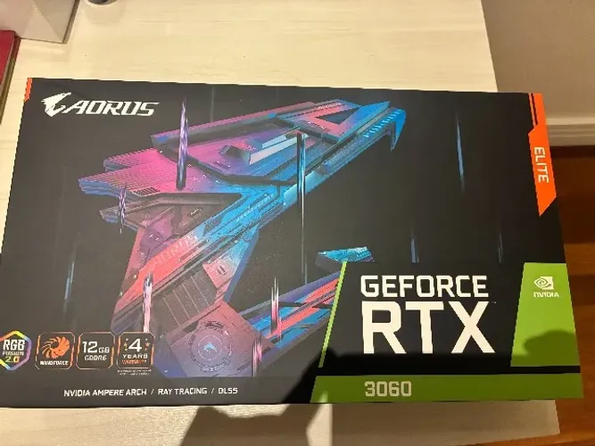 Placa de Video Gigabyte Aorus RTX3060 Elite NVIDIA 12GB