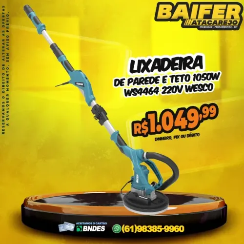 Lixadeira de Parede e Teto 1050W WS4464 220V Wesco