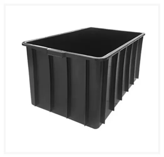 Kit 10 caixas plásticas 180L 47x55x88cm Preta