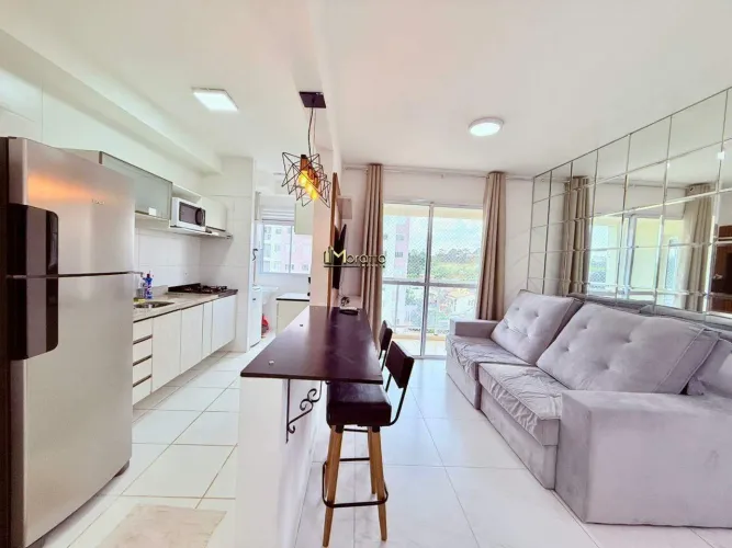 Apartamento mobiliado para locação no Residencial Soleil, onde cada detalhe foi pensado pa
