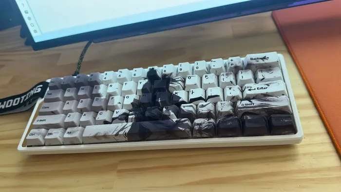 Keycaps PBT Samurai Preto e Branco - 83 Teclas - Cherry MX 60/63/64/68