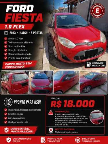 Ford Fiesta 1.0 8V Flex/class 1.0 8V Flex 5P 2013