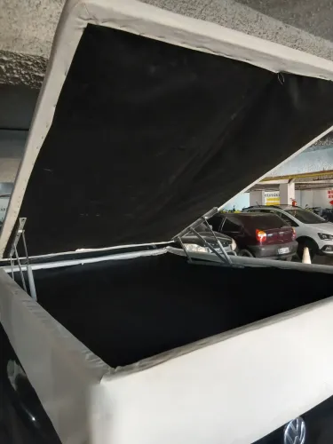 Baú branco casal em exelente estado R$ 549 aceito cartão e entrego grátis Niterói e São