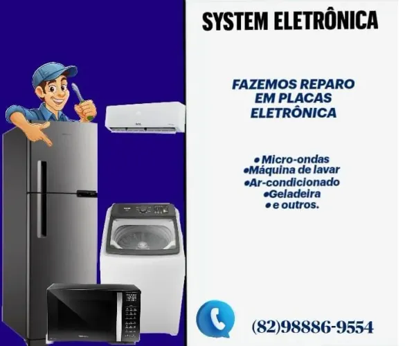 Fazemos reparo em placas eletrônica e refrigeração 