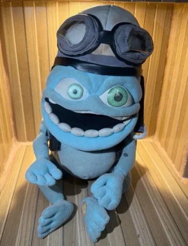 boneco pelúcia crazy frog the annoying thing - axel f raro vintage relíquia