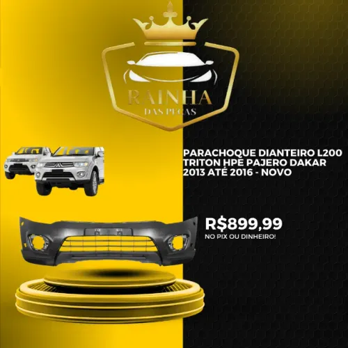 Parachoque Dianteiro L200 Triton Hpe Pajero Dakar 2013 até 2016 - NOVO 