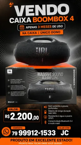 VENDO BOMBOX 4 JBL