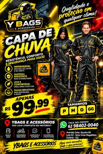 Capa de chuva para motoboy
