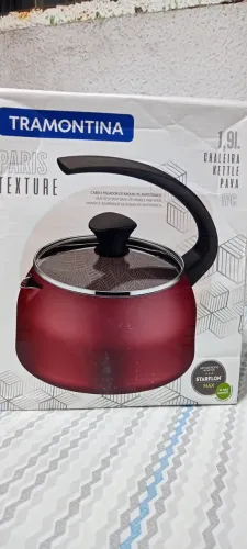 Chaleira Paris 1,9 Lt Vermelha - Tramontina. Novinha. 