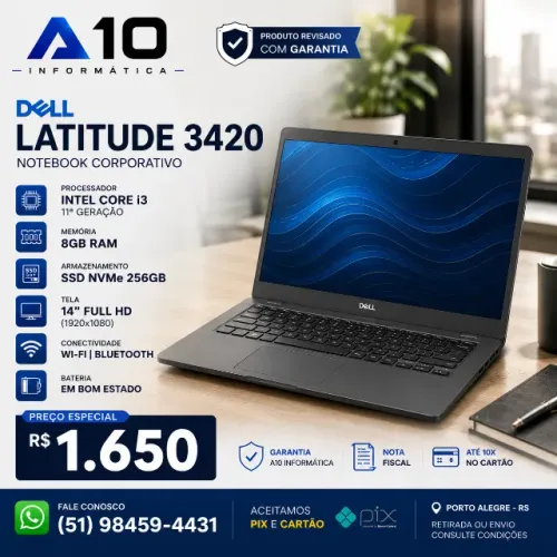 Dell Latitude 3420 i3 11ª 8GB SSD 256 Full HD