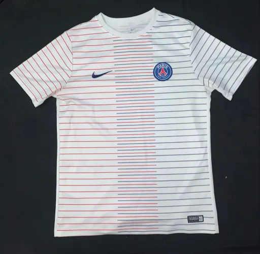 Camisa PSG pré jogo Nike Dri-Fit Branca - Tam GG infantil (Original)