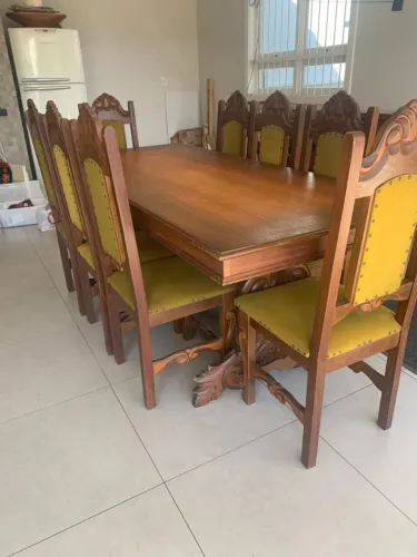 Conjunto Colonial de mesa e cadeiras - relíquia 