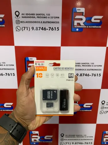 Cartão de Memória 64gb + Adaptador