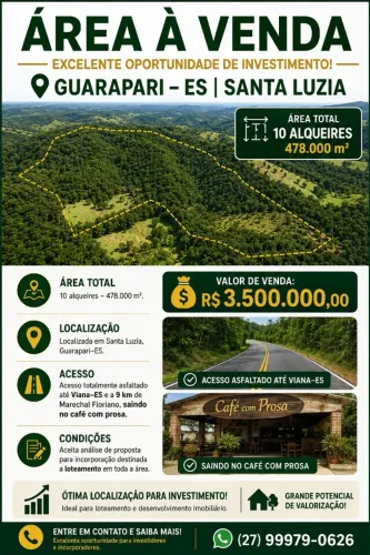 Área a Venda - Santa Luzia/Guarapari
