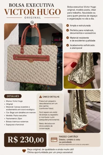 Bolsa executiva victor hugo ORIGINAL
