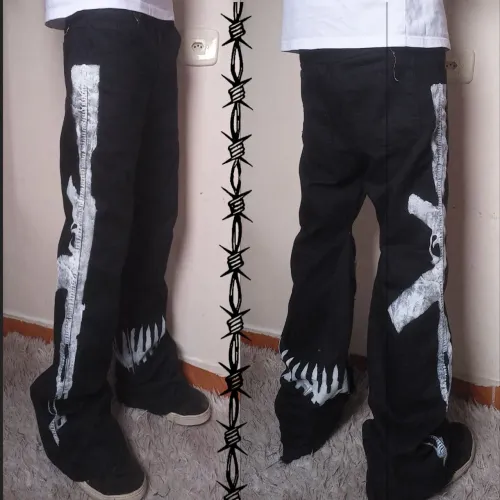 Calca flare preta ak