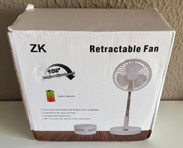 Mini Ventilador Telescópico Dobrável Recarregável USB - 3 Velocidades - Portátil