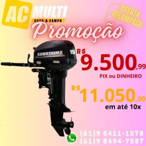 Motor de popa Kawashima KM15T 15hp motor de barco motor para embarcação