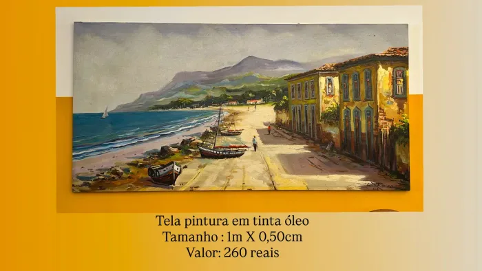 Vendo tela em tinta óleo 