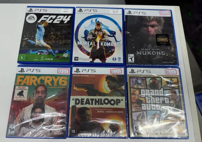 Jogos de PS5 disponíveis! Confira as opções: