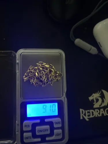Corrente de ouro 9.10 g com pingente estrela de Davi