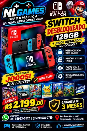 Nintendo switch v2 destravado 
