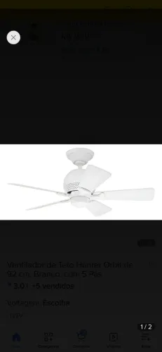 Ventilador de teto hunter orbit