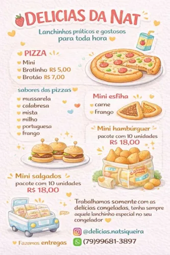 Pizzas, Salgados e Mini Burguer Congelados - Entrega Rápida ?