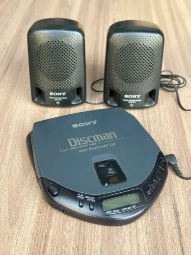 Discman com Caixa Sony Funcionando