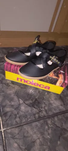 Sandália Moleca Alpargata Moleca com Fivela Feminina Preto