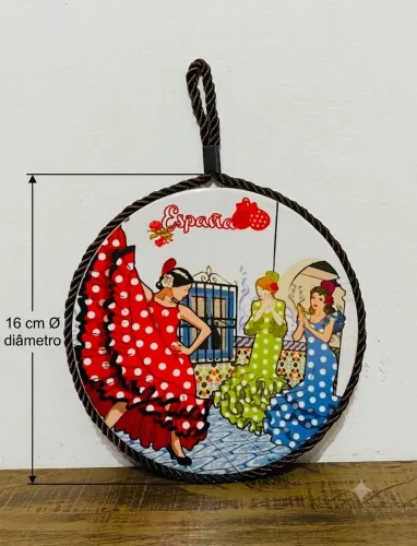 Quadro Azulejo Antigo Espanha Dançarinas De Flamenco Colecionável